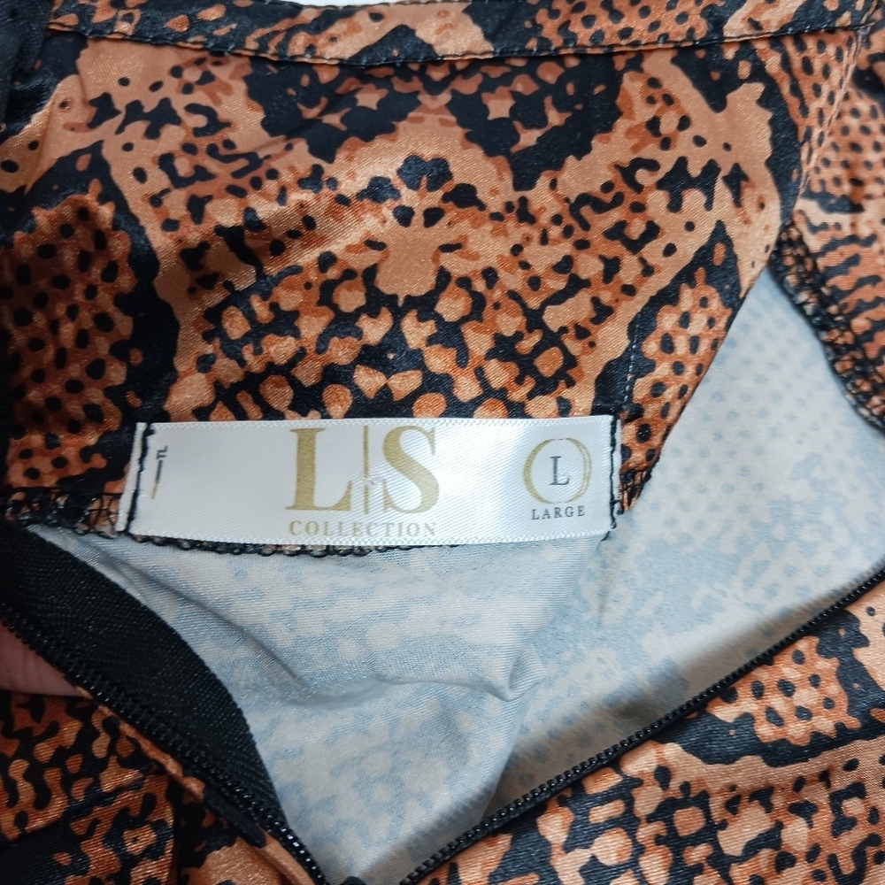 Ls Collection Caramel Brown Python Snake Print Mi… - image 7
